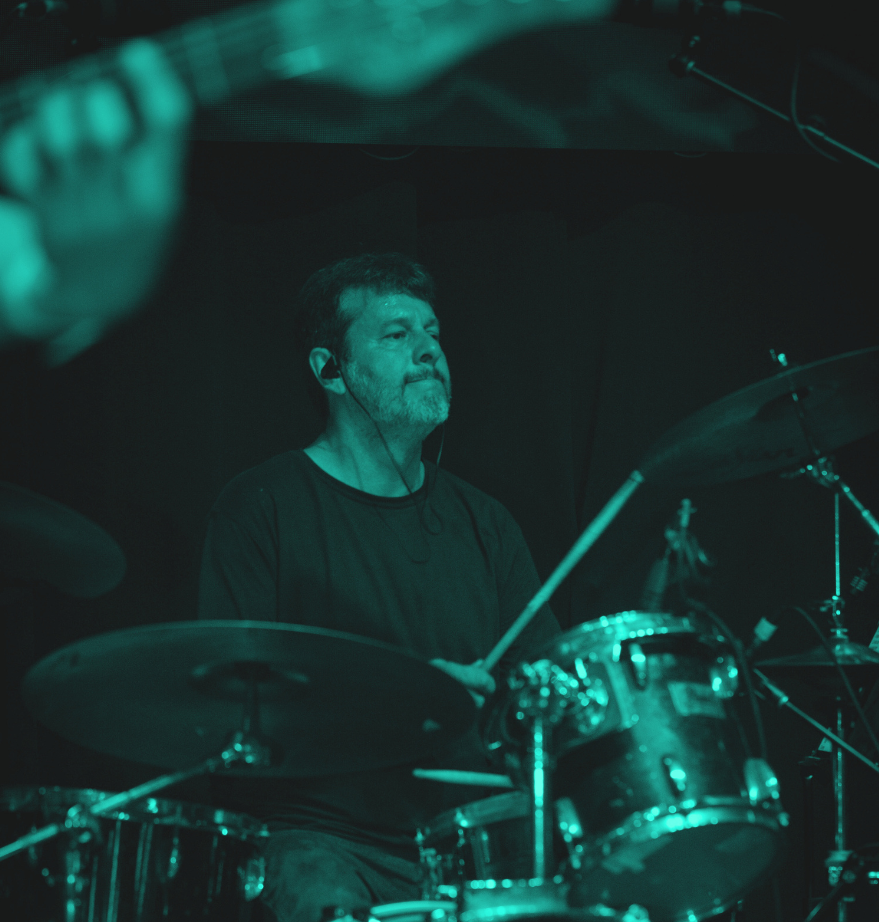 Drummer performing
